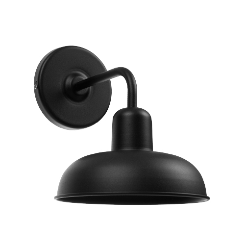 Aplique de pared E27 negro 25cm